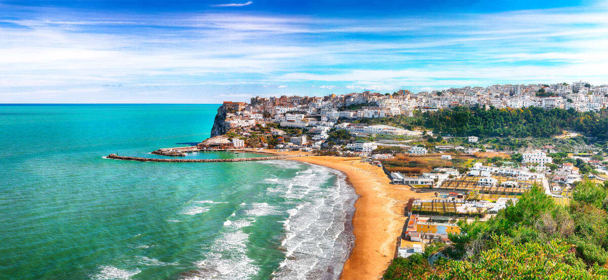 Aerial view of Puglia coastline