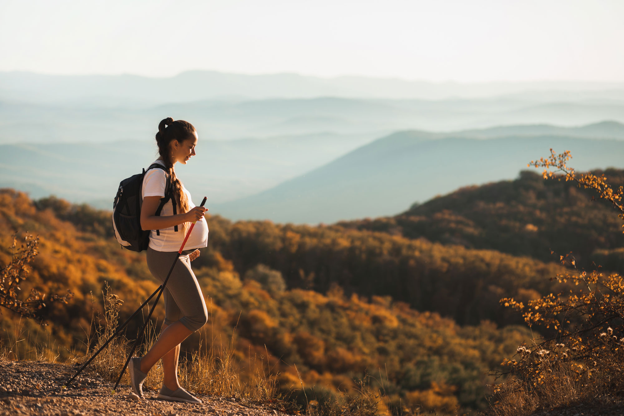 A woman traveling during pregnancy with coverage