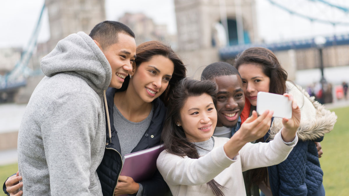 Group of students abroad traveling with Affordable Student Travel Insurance.